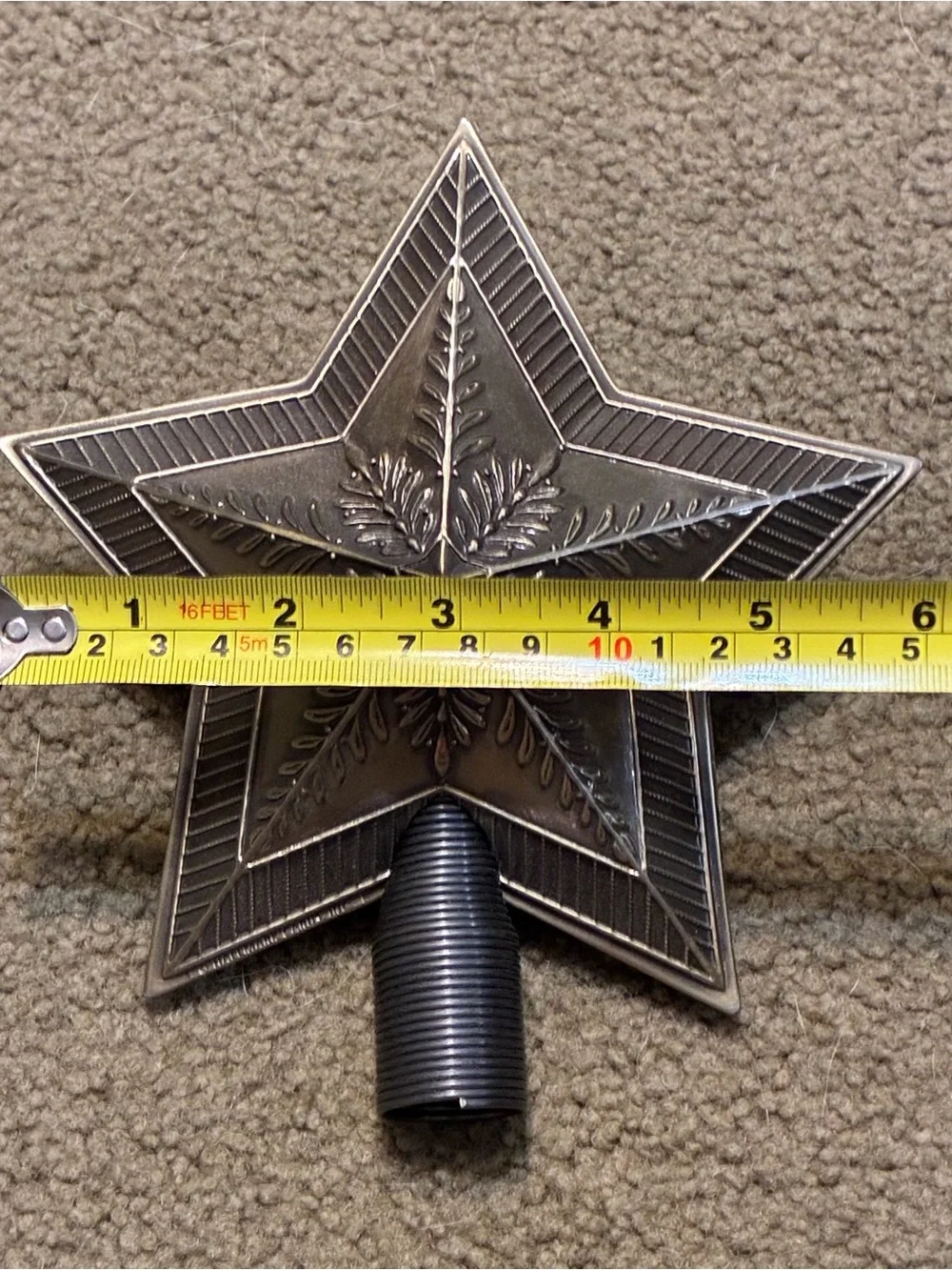 Vintage Heavy Brass Star Hallmark Christmas Tree Topper